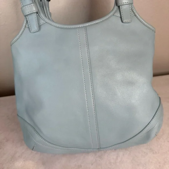 Coach Vtg Soho Soft Blue Leather Shoulder Hobo Bag 4983 Classic Purse 2003 Y2K - Picture 5 of 14